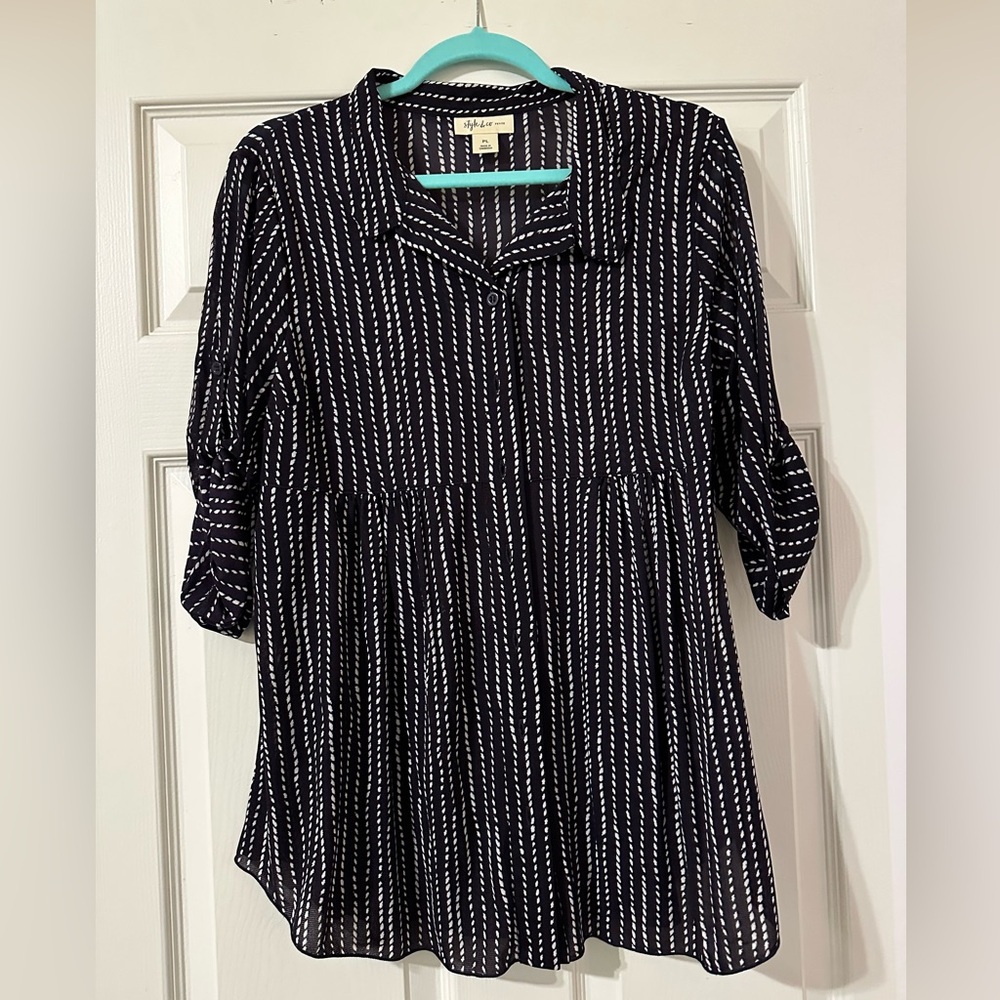 Style & Co. quarter sleeve, button down blouse